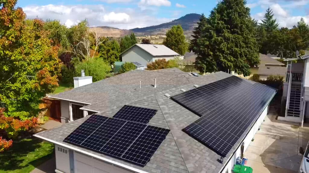 Solar panels on a home installed by True South Solar