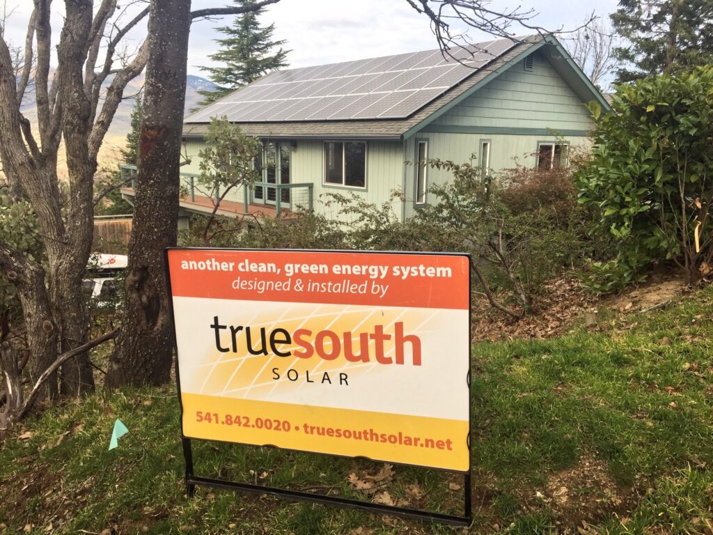Another clean, green renewable solar energy system installed by True South Solar.