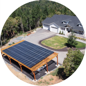 Jacksonville home with custom solar carport with solar panels installed by True South Solar