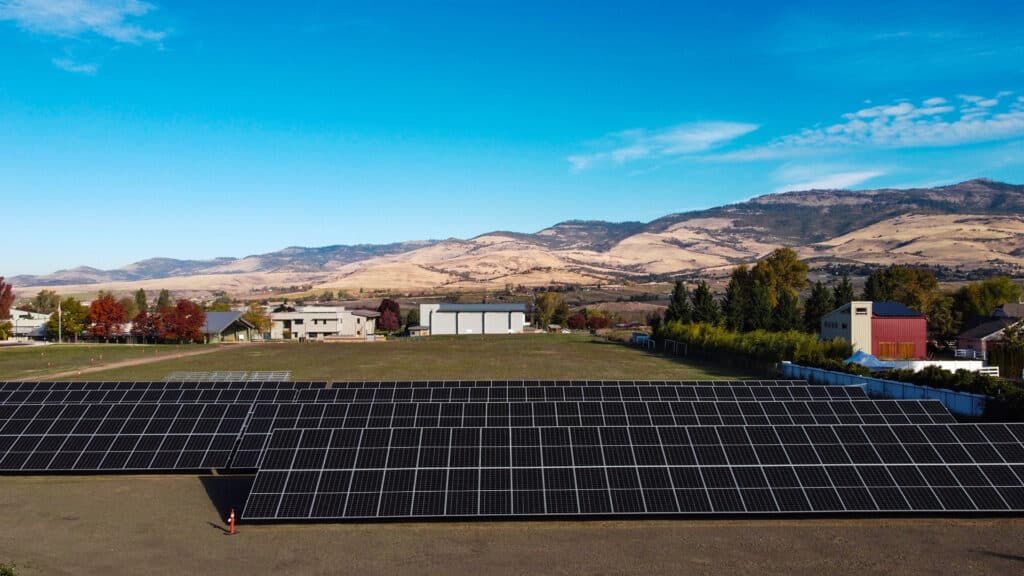 Ashland Middle School has a large solar array installed by True South Solar.