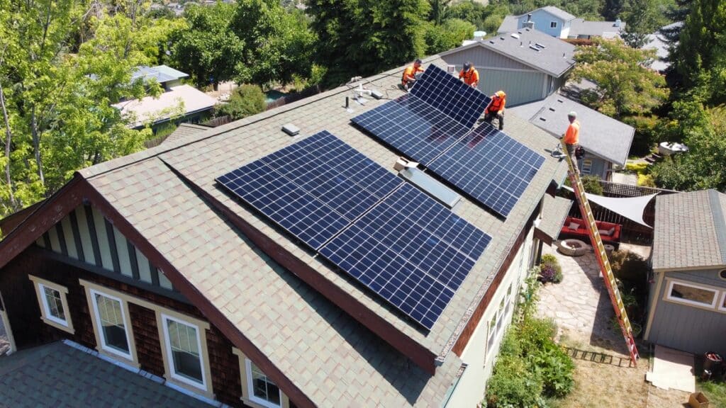 Installing Solar Panels on a home in Southern Oregon