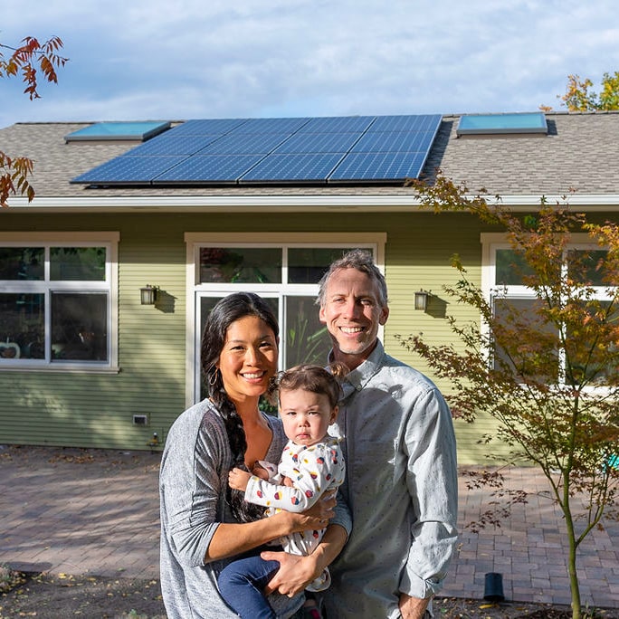 The Neale Family enjoys solar energy in Southern Oregon.